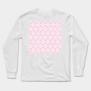 Flower of Life, Sacred Geometry / Ivory and Bright Lilac Shades Long Sleeve T-Shirt